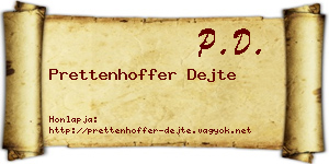 Prettenhoffer Dejte névjegykártya